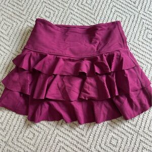 Free People Movement Ruffle Me Up Skirt in Aubergine Size Small